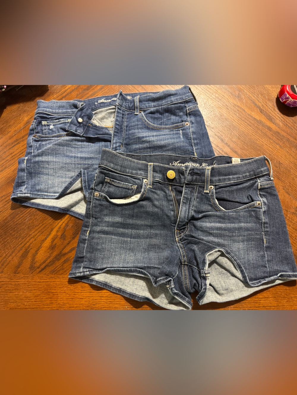 American Eagle Outfitters Dark Blue Denim Women's Shorts - Pair